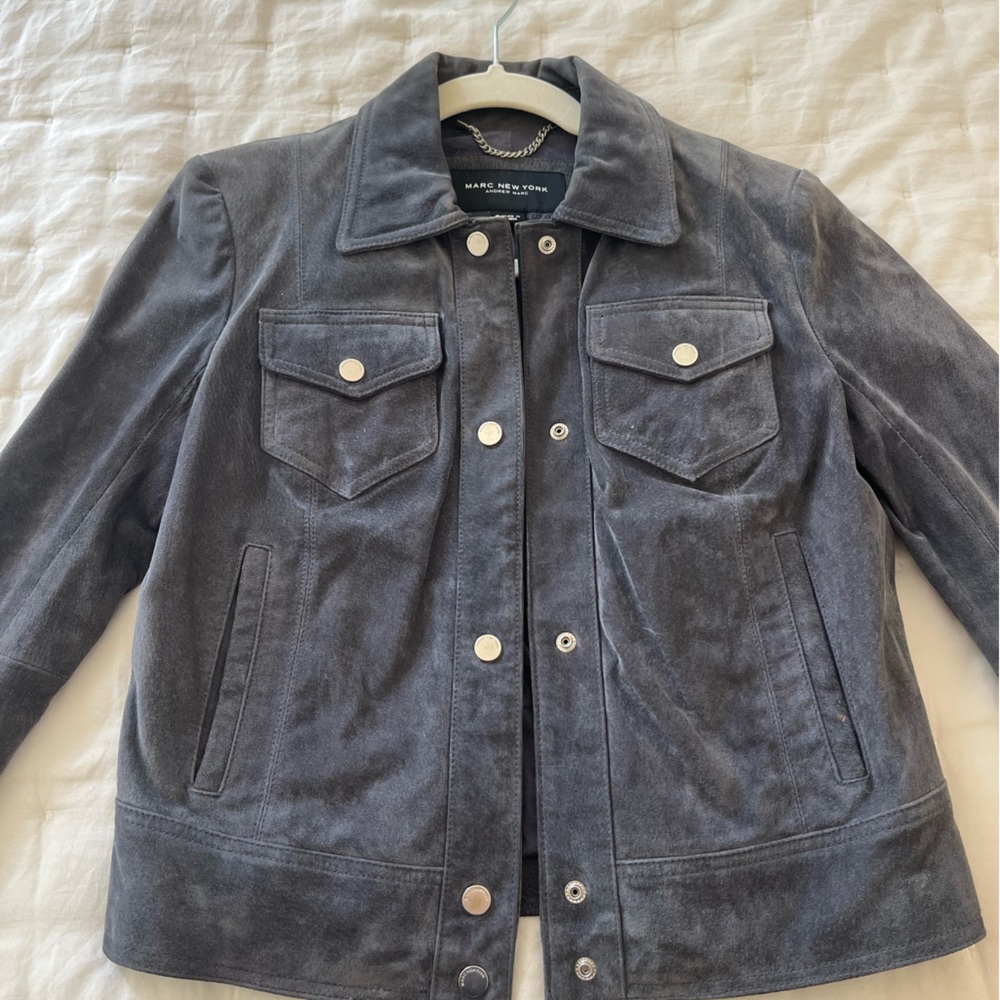 Marc New York Gray Suede Jacket